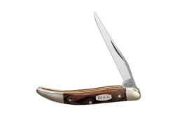Buck Knives Buck 385 Toothpick Slip Joint Knife Woodgrain 3" Satin Clip Point