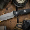 Microtech Socom Alpha Mini Fixed Blade Knife Black G10 3.75" Tanto Stonewash Apocalyptic Serrated 114M-11AP 2 Microtech Socom Alpha Mini Fixed Blade Knife Black G10 3.75" Tanto Stonewash Apocalyptic Serrated 114M-11AP -Best Knifes Shop 114M 11 AP 3 54303.1680818325