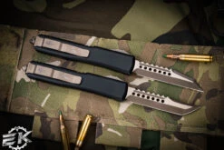 Microtech Ultratech Set Dead Mans Hand Hellhound/Warhound 3.4" Bronze 119-13SET-DMS -Best Knifes Shop 119 13 SET DMS 32556.1678291726