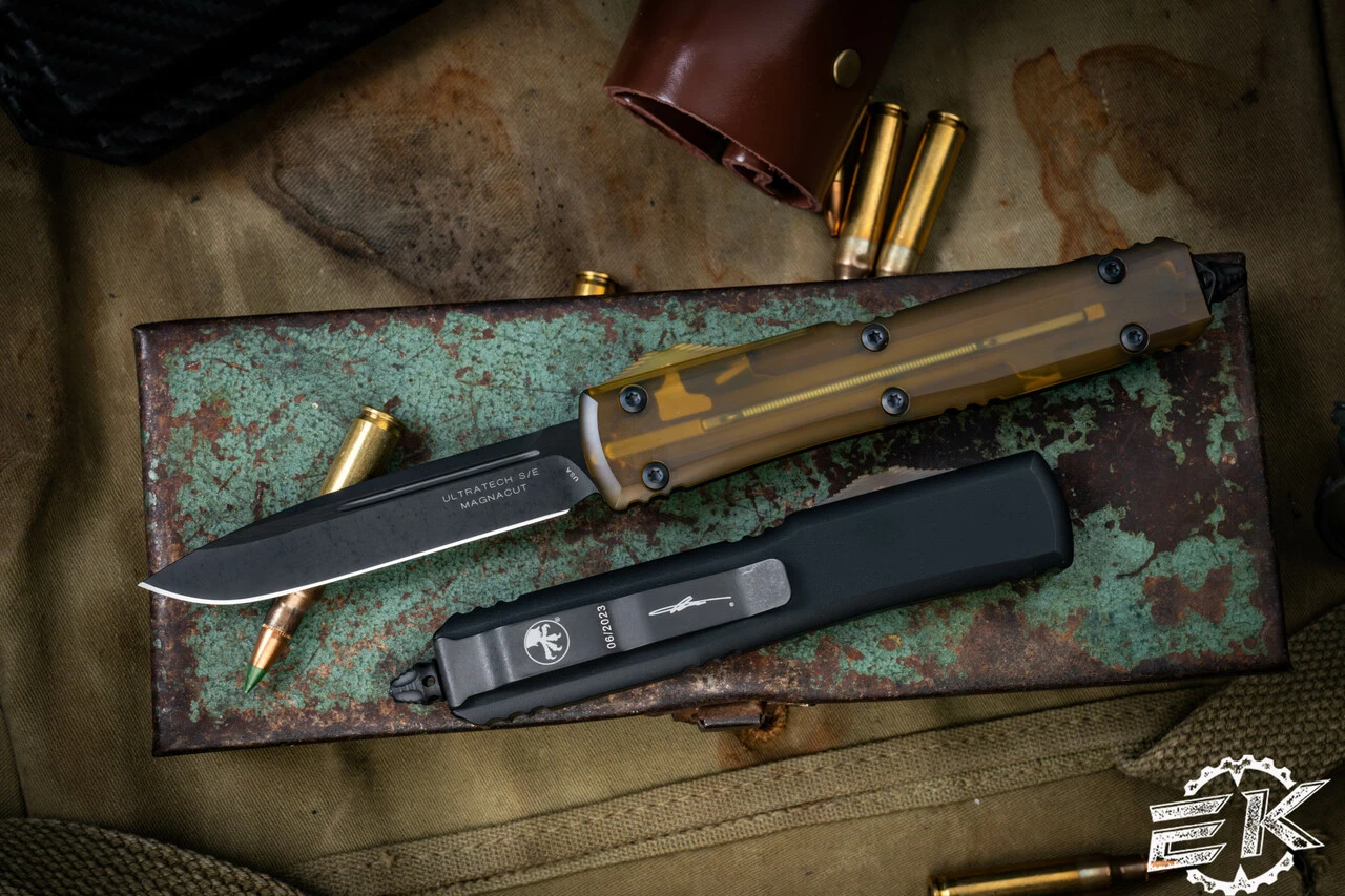 Microtech Ultratech Ultem OTF Knife 3.4" MagnaCut DLC Drop Point 121-1DLCTULS 3 Microtech Ultratech Ultem OTF Knife 3.4" MagnaCut DLC Drop Point 121-1DLCTULS