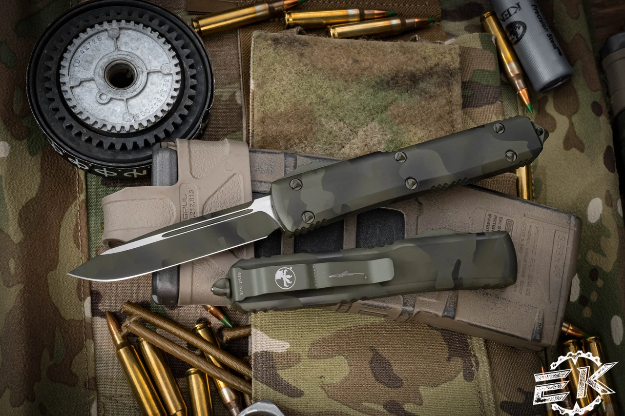 Microtech Ultratech OD Green Camo OTF Automatic Knife 3.4" Drop Point 121-1OCS 3 Microtech Ultratech OD Green Camo OTF Automatic Knife 3.4" Drop Point 121-1OCS