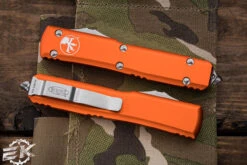 Microtech Ultratech OTF Automatic Knife Orange 3.4" Dagger Stonewash 122-10OR -Best Knifes Shop 122 10 OR 2 30881.1682491142