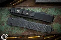 Microtech Ultratech Carbon Fiber OTF Automatic Knife 3.4" Dagger Damascus 122-16CFS -Best Knifes Shop 122 16 CFS 2 30492.1681883129