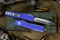 Microtech Ultratech OTF Automatic Knife Purple 3.4" Dagger Satin 122-4PU -Best Knifes Shop 122 4 PU 45656.1684855837