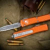 Microtech Ultratech Distressed Orange OTF Knife 3.4" Double Full Serrated 122-D12DOR -Best Knifes Shop 122 D12 DOR 2 70860.1687313170