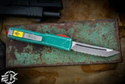 Microtech Ultratech Bounty Hunter OTF Automatic Knife 3.4" Tanto Serrated Stonewash 123-12BH -Best Knifes Shop 123 12 BH 83075.1686170478