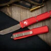 Microtech Ultratech OTF Automatic Knife Red 3.4" Tanto Bronze Stonewash Apocalyptic 123-13APRD -Best Knifes Shop 123 13 APRD 2 15600.1677350230