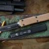 Microtech Ultratech OTF Knife Frag Tan G10 3.4" Tanto Black 123-1FRGTTAS -Best Knifes Shop 123 1 FRGTTAS 2 58918.1686174809