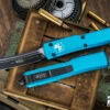 Microtech Ultratech OTF Automatic Knife Turquoise 3.4" Tanto Black 123-1TQ