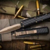 Microtech Daytona Carbon Fiber Inlay OTF Automatic Knife 3" Bronze Dagger 126-13CFIS