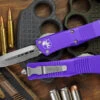 Microtech Troodon Purple OTF Automatic Knife Black 3" Dagger Stonewash 138-10PU -Best Knifes Shop 138 10 PU 3 53624.1667663237