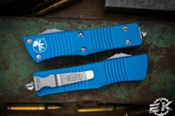 Microtech Troodon Blue OTF Automatic Knife D/E 3" Dagger Satin 138-4BL -Best Knifes Shop 138 4 BL 2 53917.1681882981
