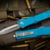 Microtech Troodon OTF Automatic Knife Turquoise 3" Dagger Satin 138-4TQ 2 Microtech Troodon OTF Automatic Knife Turquoise 3" Dagger Satin 138-4TQ -Best Knifes Shop 138 4 TQ 2 83667.1679155833