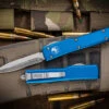 Microtech UTX-70 OTF Automatic Knife Blue 2.4" Dagger Stonewash 147-10BL -Best Knifes Shop 147 10 BL 2 66906.1679153806