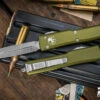 Microtech UTX-70 OTF Automatic Knife OD Green 2.4" Dagger Stonewash 147-10OD