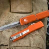 Microtech UTX-70 OTF Automatic Knife Orange 2.4" Dagger Stonewash 147-10OR -Best Knifes Shop 147 10 OR 2 49354.1665072781