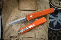Microtech UTX-70 OTF Automatic Knife Orange 2.4" Dagger Stonewash 147-10OR