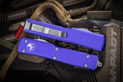 Microtech UTX-70 OTF Automatic Knife Purple 2.4" Dagger Stonewash 147-10PU -Best Knifes Shop 147 10 PU Closed 67046.1663875933