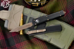 Microtech UTX-70 OTF Automatic Knife 2.4"Dagger Bronze Apocalyptic 147-13AP