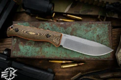 Benchmade Saddle Mountain Skinner Fixed Blade Knife Richlite 4.2" S90V Stonewash 15002-1 -Best Knifes Shop 15002 1 54507.1683609341