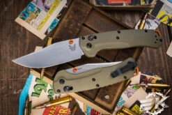 Benchmade Taggedout AXIS Lock Folding Knife OD Green G10 3.5" Satin 15536