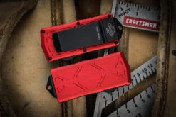 Microtech Exocet OTF Knife/Money Clip Cali Legal Red 1.9" Dagger Black 157-1RD -Best Knifes Shop 157 1 RD Closed 51142.1663883831