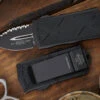 Microtech Exocet Money Clip OTF Knife Cali-Legal 1.9" Dagger Serrated Black 157-3T -Best Knifes Shop 157 3T 89408.1678140014
