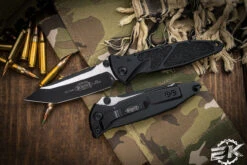 Microtech Socom Elite Manual Folding Knife 4" Tanto Black 161-1T