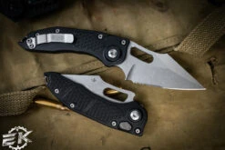 Microtech/Borka Blades Stitch Auto Knife 3.75" Stonewash Serrated 169-11 -Best Knifes Shop 169 11 3 72529.1687307207