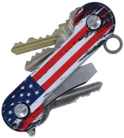 KEYBAR American Flag Aluminum Pocket Key Organizer