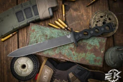 Benchmade SOCP Fixed Blade Knife Black G10 7" 3V Dagger Black 185BK