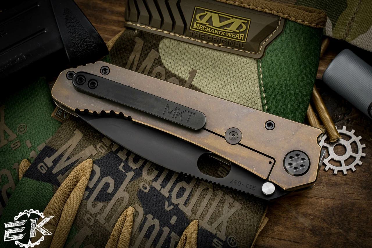 Medford 187 DP Folding Knife Bronze Titanium 3.75" Black PVD Drop Point 6 Medford 187 DP Folding Knife Bronze Titanium 3.75" Black PVD Drop Point - Image 4