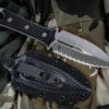Microtech/Borka SBD Fixed Blade Knife Black G10 4.3" Dagger Serrated Apocalyptic Stonewash 201-12AP -Best Knifes Shop 201 12 AP 2 38046.1664390345