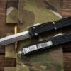 Microtech Makora OTF Automatic Knife Black (Nickel Boron Internals) 3.25" Stonewash Dagger 206-10S -Best Knifes Shop 206 10 S 3 52794.1682490851