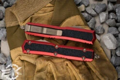 Microtech Makora OTF Automatic Knife Red (Nickel Boron Internals) 3.25" Bronze Dagger 206-13RDS -Best Knifes Shop 206 13 RDS 3 55416.1672788300