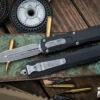 Microtech Dirac Delta OTF Automatic Knife 3.8" Dagger Apocalyptic Stonewash 227-10AP