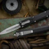 Microtech Dirac Delta OTF Automatic Knife 3.75" Dagger Stonewash Serrated 227-11 -Best Knifes Shop 227 11 99302.1691447926