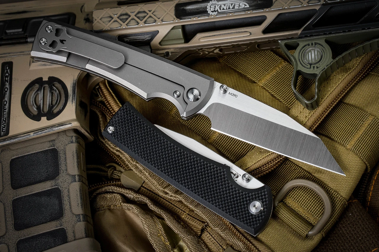 Chaves Knives Ultramar 229 Sangre Folding Knife Black G10/Titanium 3.75" Belt Satin 4 Chaves Knives Ultramar 229 Sangre Folding Knife Black G10/Titanium 3.75" Belt Satin - Image 2