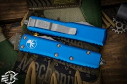 Microtech UTX-85 OTF Automatic Knife Blue 3.1" Drop Point Stonewash Apocalyptic 231-10APBL -Best Knifes Shop 231 10 APBL 3 41785.1677360628