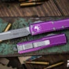 Microtech UTX-85 OTF Automatic Knife Distressed Violet 3.1" Drop Point Stonewash 231-10DVI -Best Knifes Shop 231 10 DVI 2 99651.1691512521