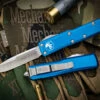Microtech UTX-85 OTF Automatic Knife Blue 3.1" Satin Drop Point 231-4BL -Best Knifes Shop 231 4 BL 3 73886.1676588855