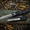 Microtech UTX-85 Black OTF Automatic Knife 3" Dagger Stonewash 232-10 -Best Knifes Shop 232 10 00256.1678854547