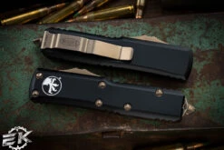 Microtech UTX-85 OTF Automatic Knife Black 3" Bronze Dagger 232-13 -Best Knifes Shop 232 13 2 1 39083.1681985652