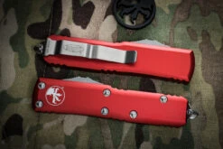 Microtech UTX-85 OTF Automatic Knife Red 3" Dagger Satin 232-4RD 7 Microtech UTX-85 OTF Automatic Knife Red 3" Dagger Satin 232-4RD -Best Knifes Shop 232 4 RD Closed 25235.1663873697