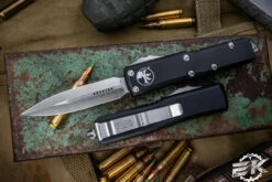 Microtech UTX-85 OTF Automatic Knife 3.1" Dagger Satin 232-4