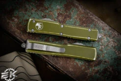 Microtech UTX-70 OTF Automatic Knife Distressed OD 2.4" Dagger Double Serrated Stonewash 147-D12DOD 7 Microtech UTX-70 OTF Automatic Knife Distressed OD 2.4" Dagger Double Serrated Stonewash 147-D12DOD -Best Knifes Shop 232II D3 TS 2 76444.1675023843