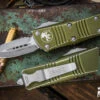 Microtech Troodon Mini OTF Automatic Knife Distressed OD Green 1.9" Dagger Stonewash (Cali Legal) 238-10DOD -Best Knifes Shop 238 10 DOD 2 23467.1691528248
