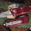 Microtech Troodon Mini OTF Automatic Knife Merlot Red 1.9" Dagger Stonewash (Cali Legal) 238-10MR -Best Knifes Shop 238 10 MR 2 15637.1691528566