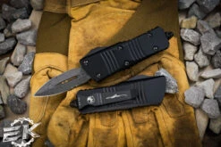 Microtech "Mini Troodon" OTF Automatic Knife 1.9" Dagger Damascus (Cali-Legal) 238-16S