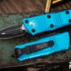 Microtech Troodon Mini OTF Automatic Knife Turquoise 1.9" Dagger Black 238-1TQ -Best Knifes Shop 238 1 TQ 83384.1691447622